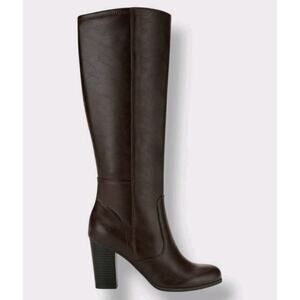 Style & Co~Woman Size 7.5W~Chocolate Addyy Knee High Extra Wide Calf Dress Boots